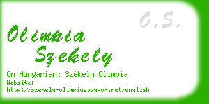 olimpia szekely business card