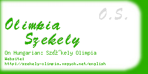 olimpia szekely business card